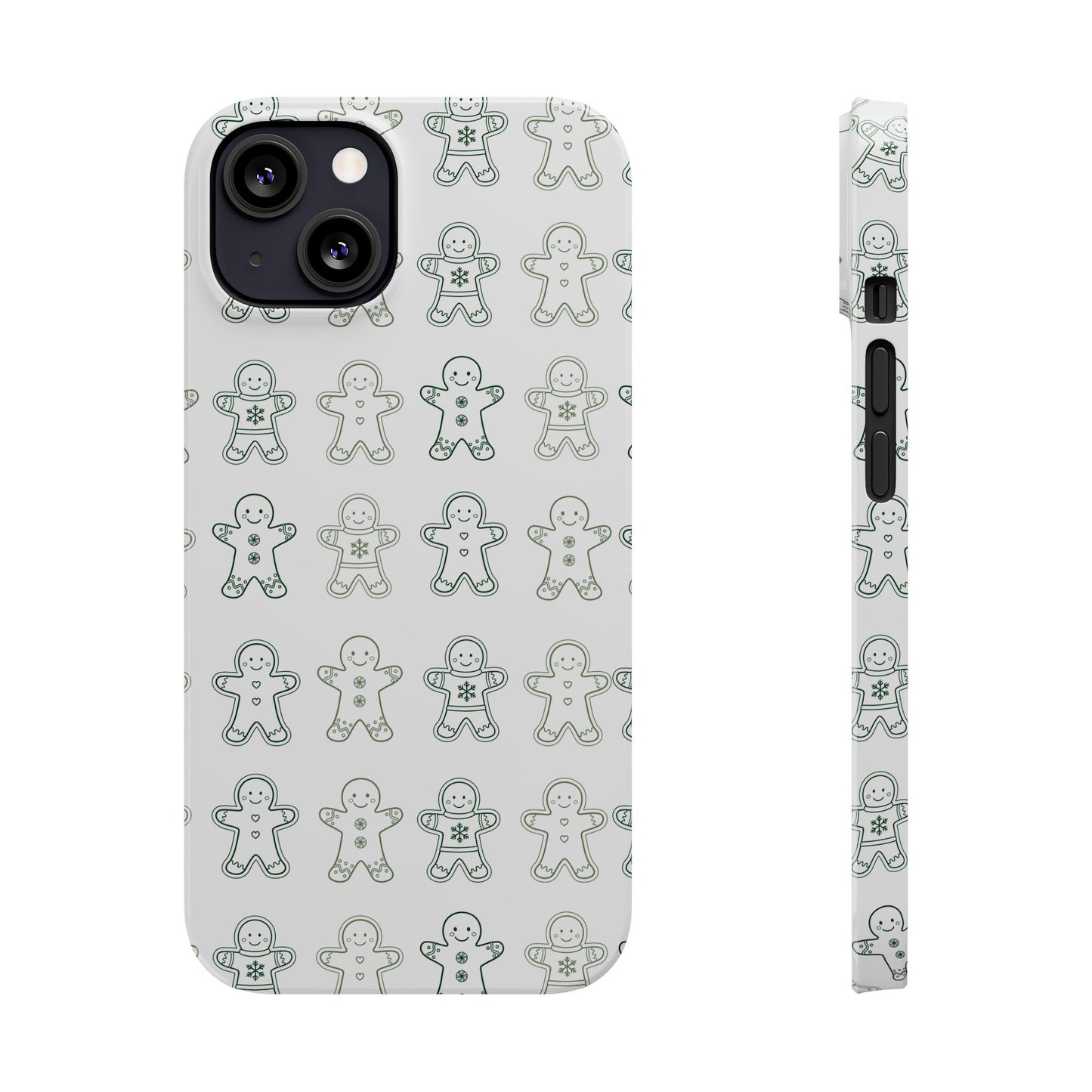 Small Gingerbread Slim Phone Case - Festive Holiday Design