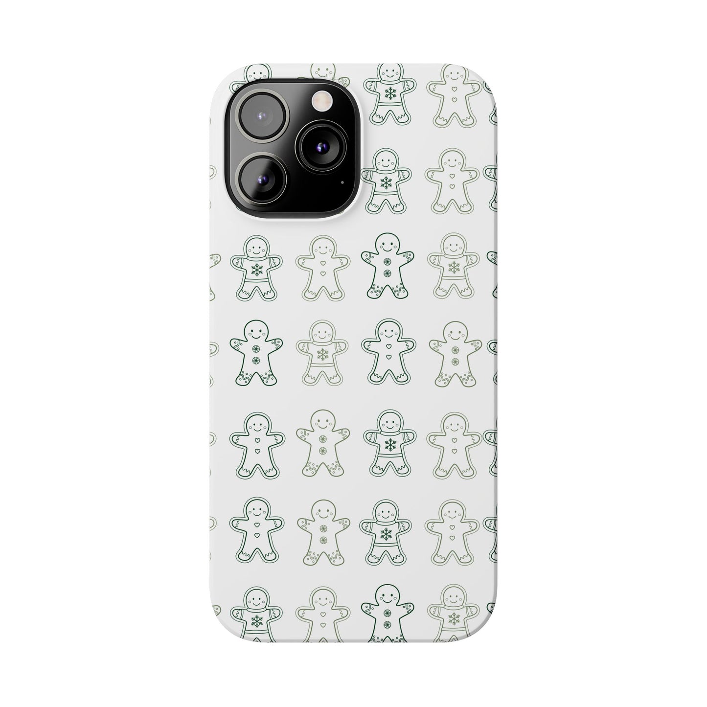 Small Gingerbread Slim Phone Case - Festive Holiday Design