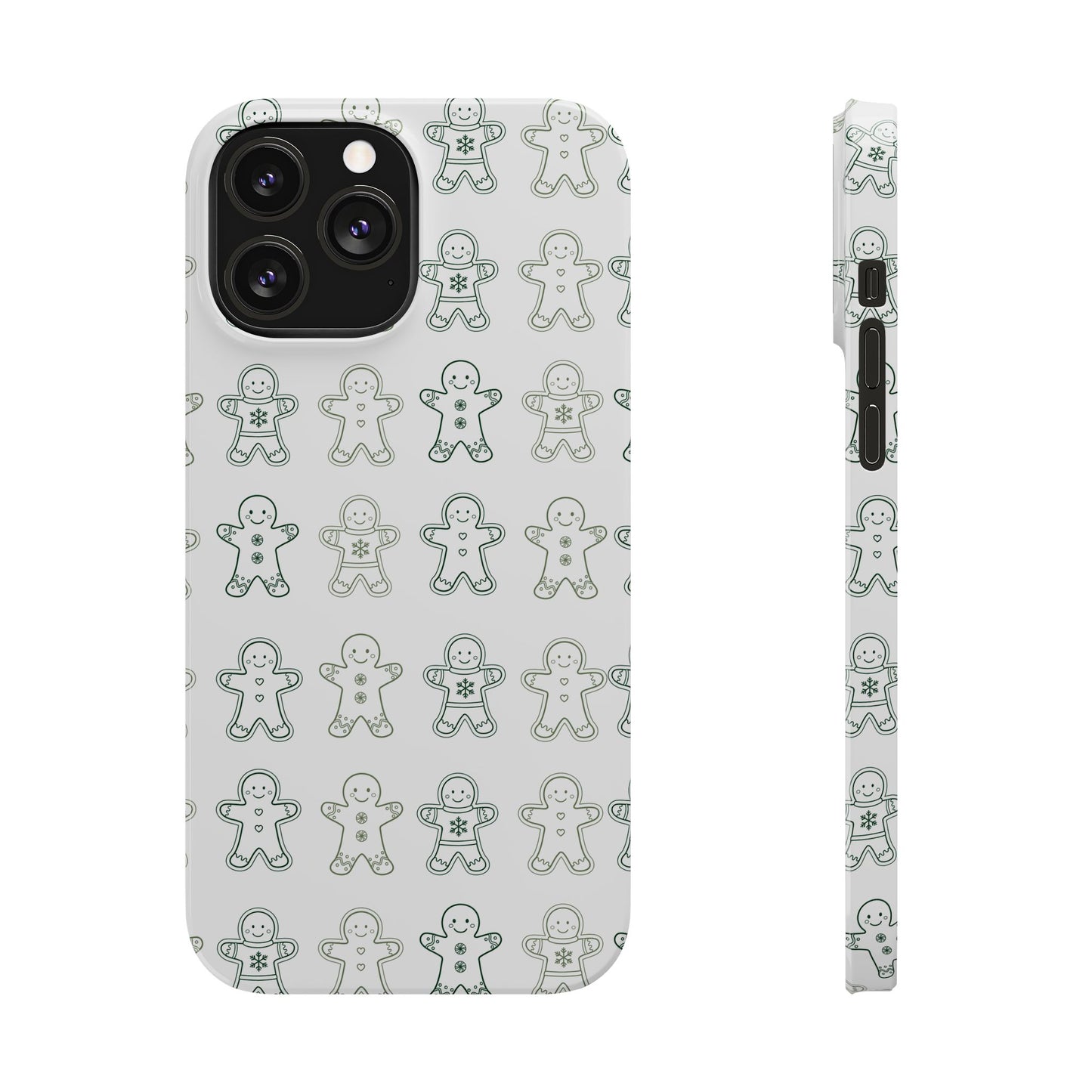 Small Gingerbread Slim Phone Case - Festive Holiday Design