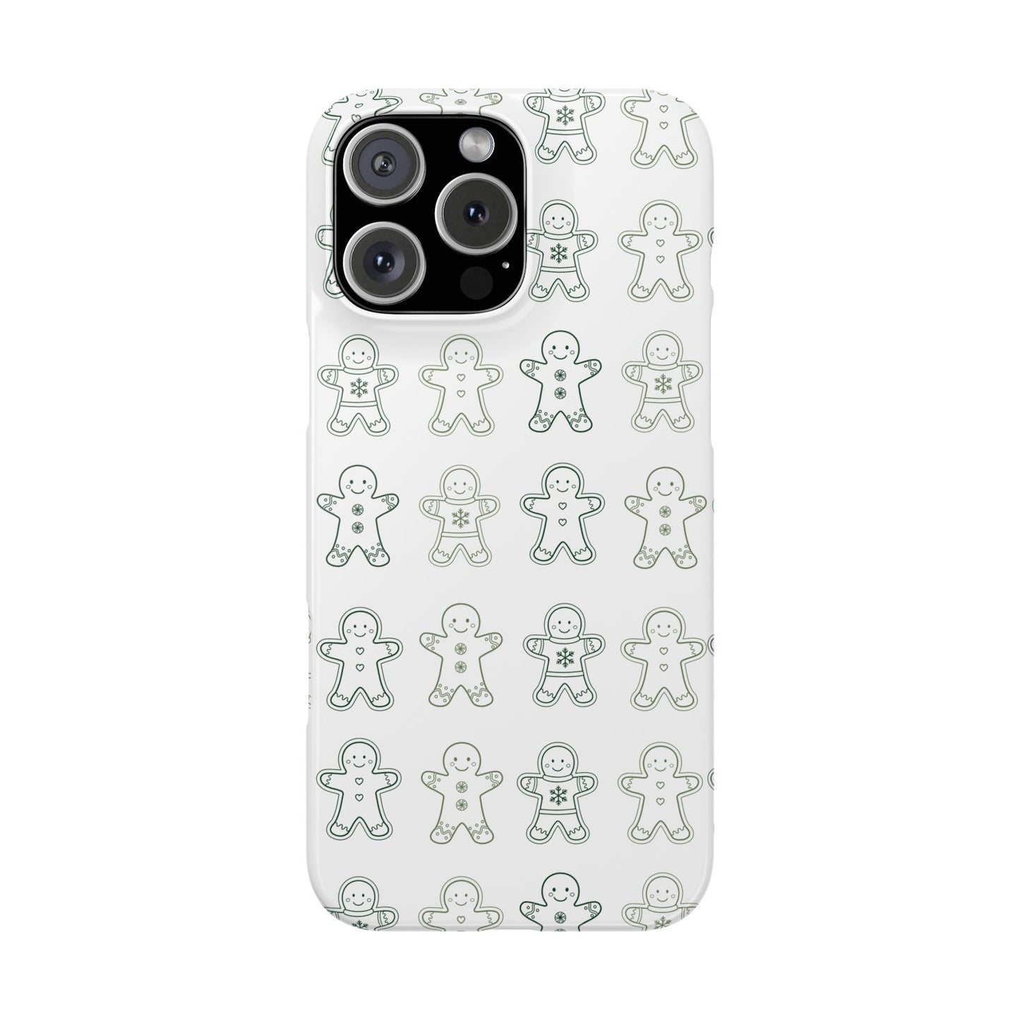 Small Gingerbread Slim Phone Case - Festive Holiday Design