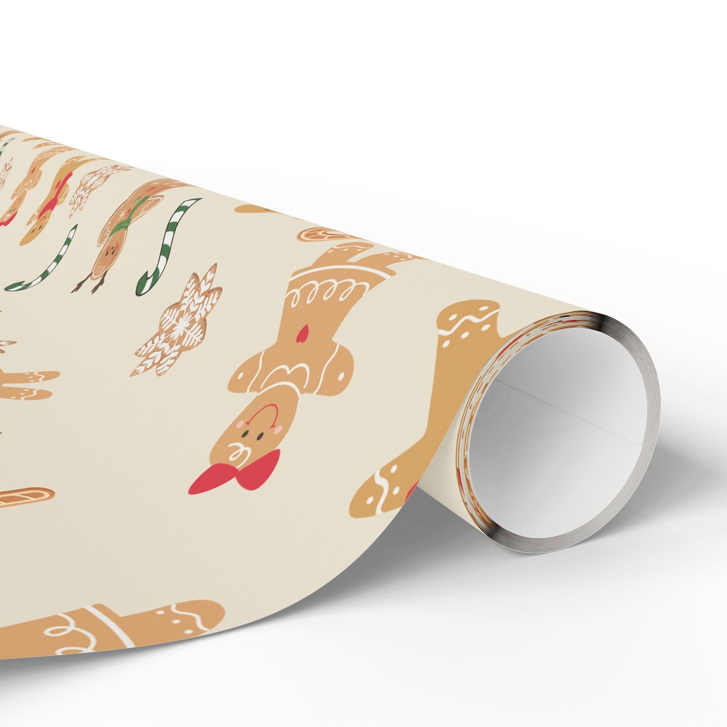 Gingerbread Holiday Wrapping Paper - Festive Gift Wrap for Christmas and Winter Celebrations