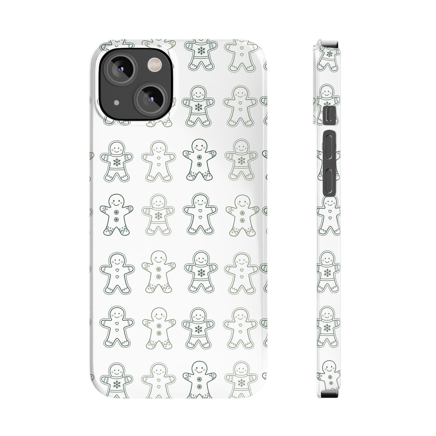 Small Gingerbread Slim Phone Case - Festive Holiday Design