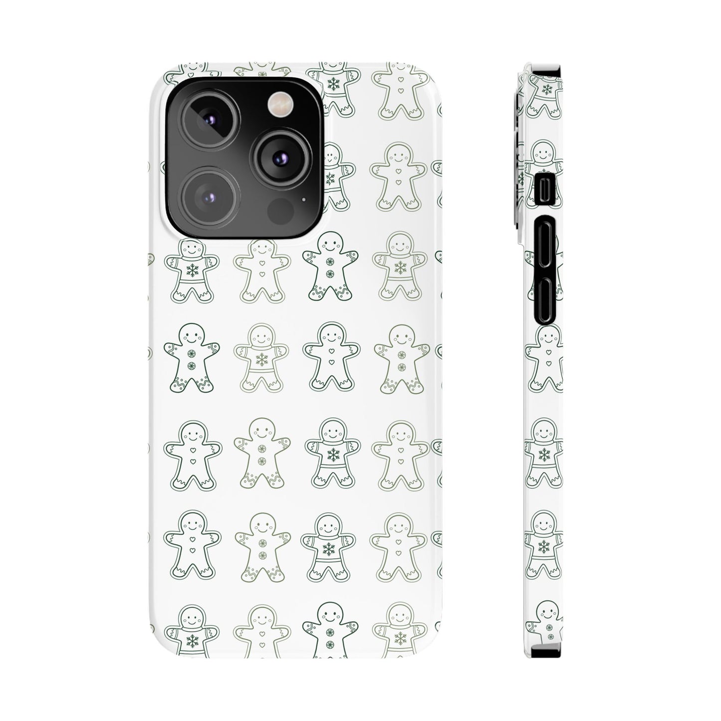 Small Gingerbread Slim Phone Case - Festive Holiday Design