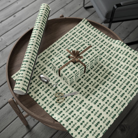 Green Trees Wrapping Paper - Classic Modern Warm Design