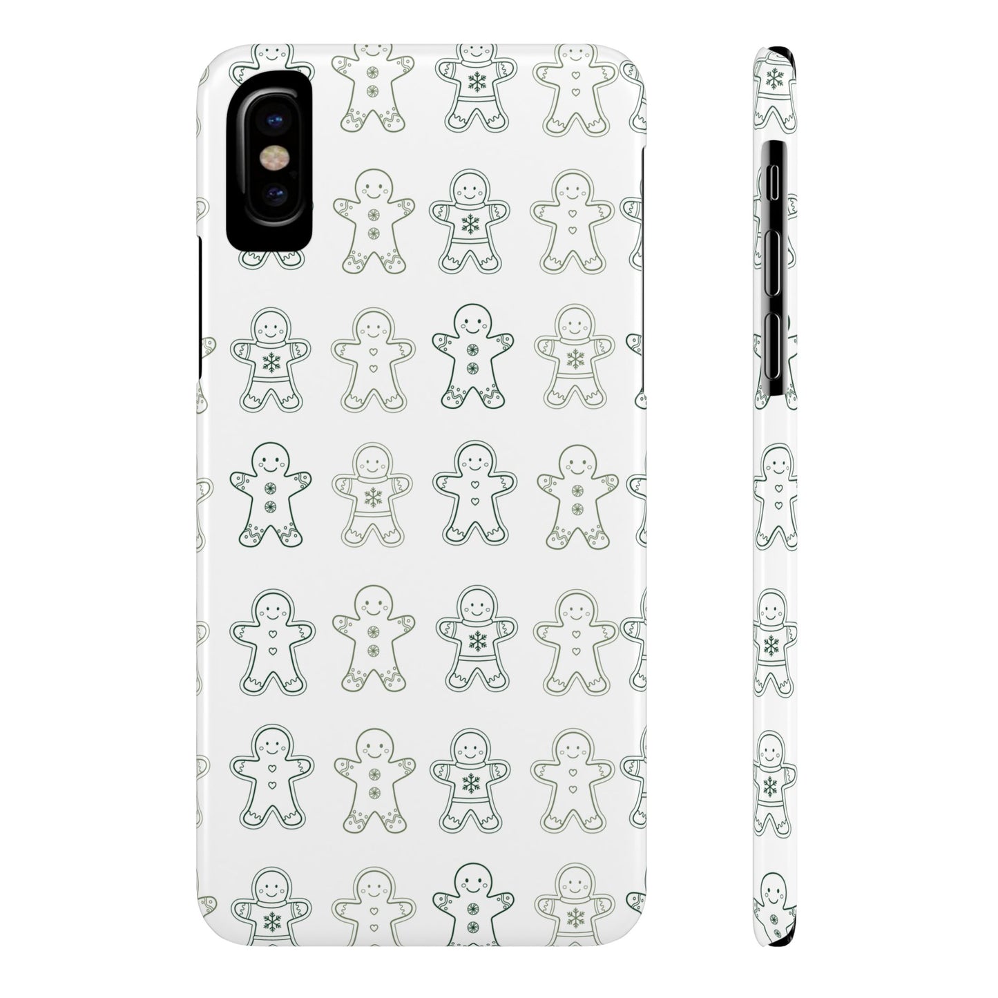 Small Gingerbread Slim Phone Case - Festive Holiday Design