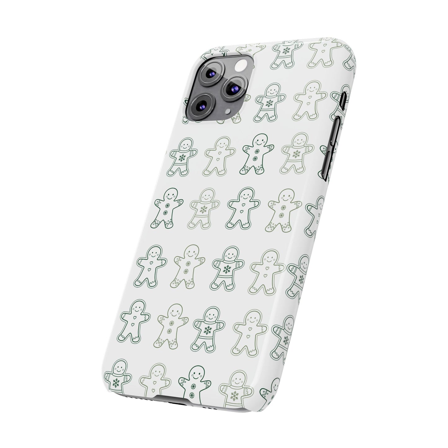 Small Gingerbread Slim Phone Case - Festive Holiday Design