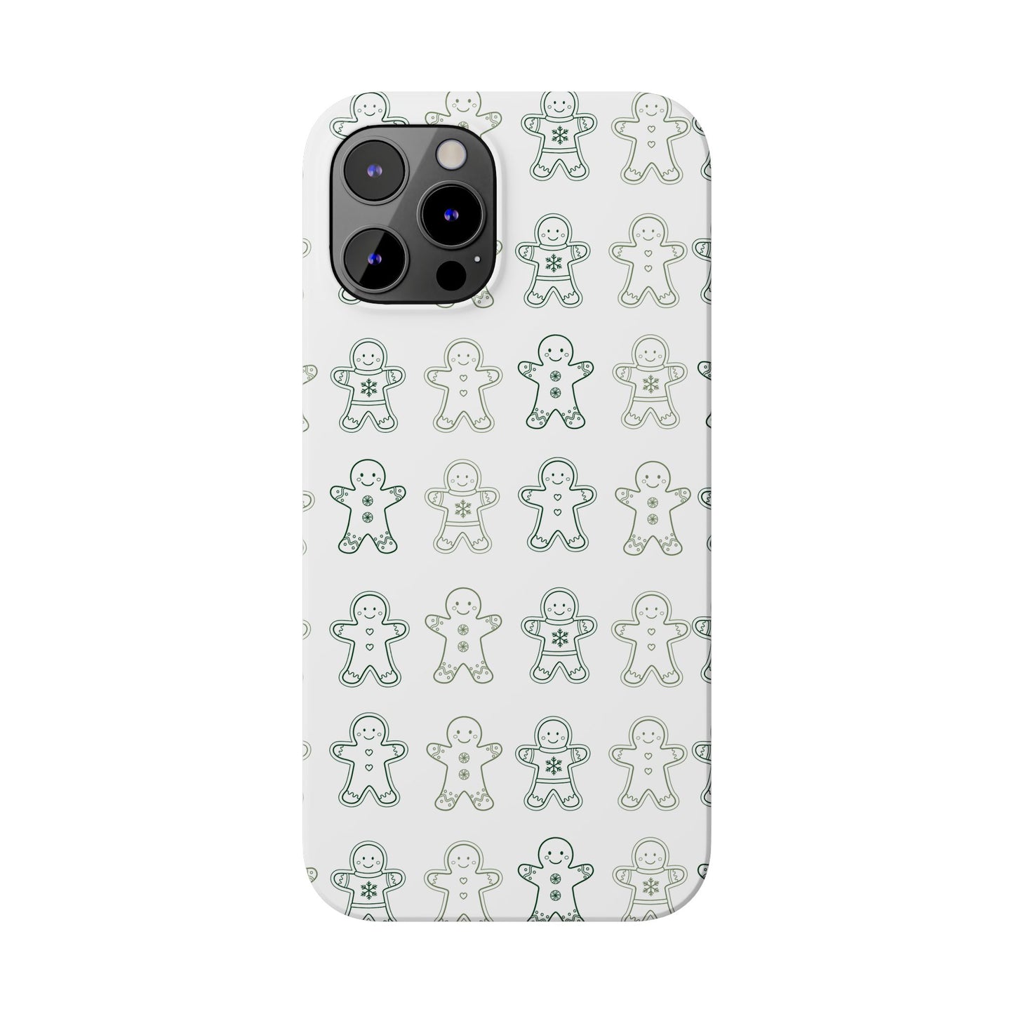 Small Gingerbread Slim Phone Case - Festive Holiday Design