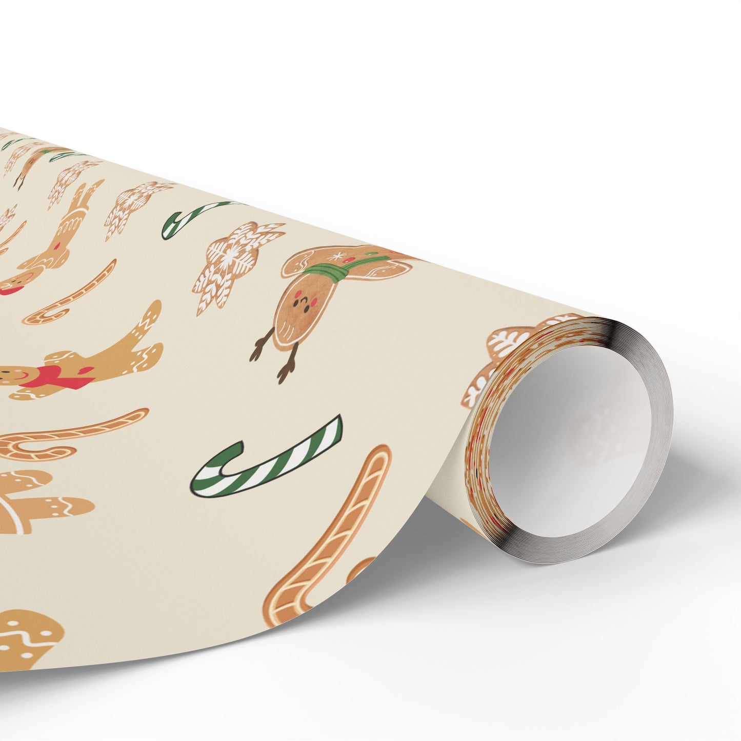 Gingerbread Holiday Wrapping Paper - Festive Gift Wrap for Christmas and Winter Celebrations